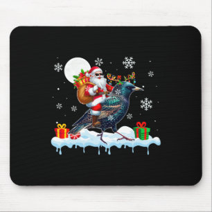 Santa Sungles Riding Reindeer Starling Bird Enthus Musmatta