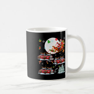 Santa Sungles Sleigh Reindeer Police Cars Christma Kaffemugg