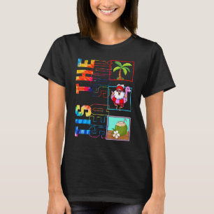 Santa Surfa Coconut Flyter Tis Sea Sol jul T Shirt
