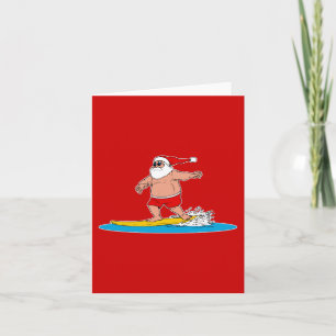 Santa surfa helgkort