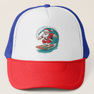 Santa Surfing jul Surfa X-mas Festive Helgdag Keps