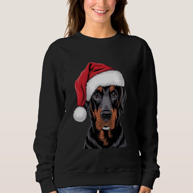 Santa Svart lab jul Hund Labrador Älskare Lab T Shirt (Framsida)
