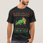 Santa T-Rex Eating Reindeer Dinosaur Ugly Christma T Shirt<br><div class="desc">Santa T-Rex Eating Reindeer Dinosaur Ugly julsötare</div>