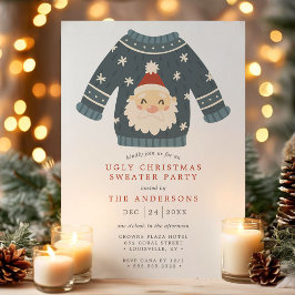 Santa Tacky Ugly jul Sweater Party Inbjudningar