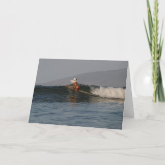 Santa tar till vågar i Maui Helgkort