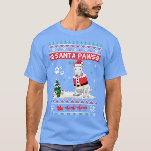 Santa Tass Bull Terrier God jul Hund Funny T Shirt