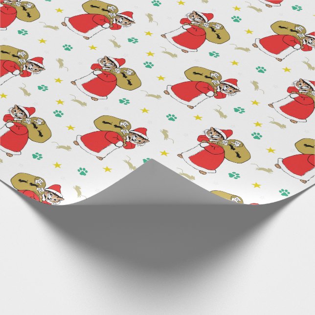 Santa Tass Cats-jul Presentpapper (Hörn)