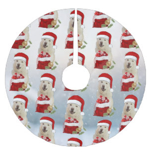 Santa Tass - Crystal the Husky Hund Julgransmatta Borstad Polyester