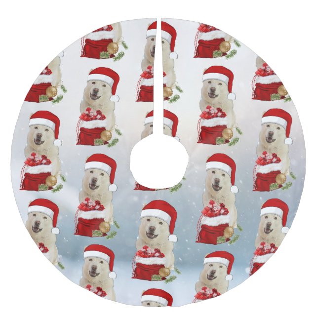 Santa Tass - Crystal the Husky Hund Julgransmatta Borstad Polyester (Framsidan)