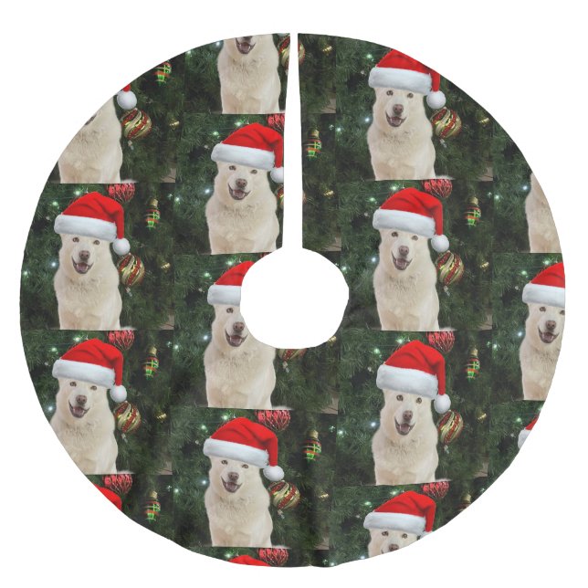 Santa Tass - Crystal the Husky Hund Julgransmatta Borstad Polyester (Framsidan)