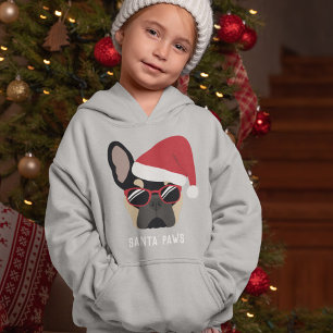 Santa Tass jul Black Tan Fransk Bulldog T Shirt