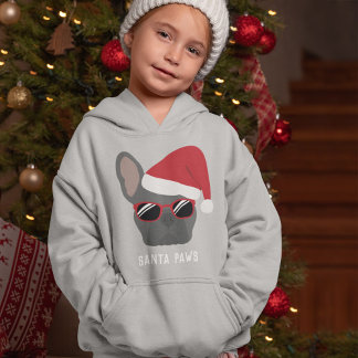 Santa Tass jul Blue Fransk Bulldog T Shirt