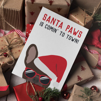 Santa Tass jul Brown Fransk Bulldog Kort