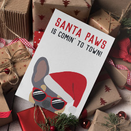 Santa Tass jul Lilac Tan Fransk Bulldog Kort
