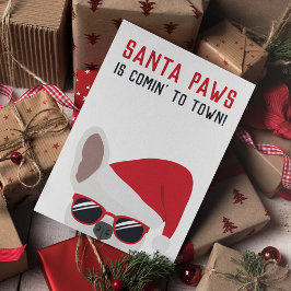 Santa Tass jul White Fransk Bulldog Kort