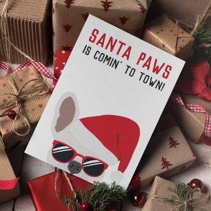 Santa Tass jul White Fransk Bulldog Kort