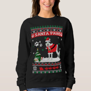 Santa Tass Siberian husky God jul Hund Funn T Shirt