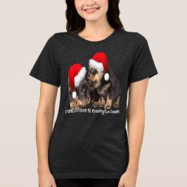 Santa Tassar är på väg till Cute Rottweiler Julaft T Shirt