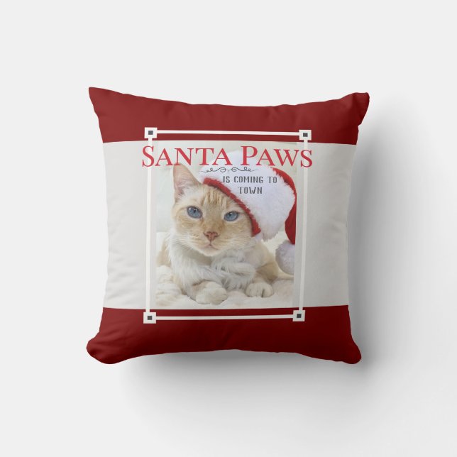 Santa Tassar är på väg till jul Kudde (Framsida)