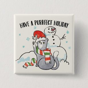 Santa tassar har en Purrfect helgdag Knapp