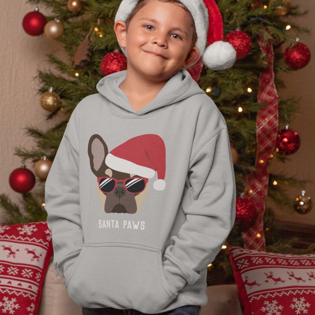 Santa Tassar jul Brown och Tan Fransk Bulldog T Shirt (Skapare uppladdad)