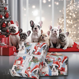 Santa Tassar Jul Wrap Frenchie Edition Presentpapper