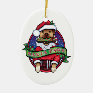 Santa tassar julgransprydnad keramik
