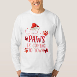 Santa Tassar kommer till Town-jultypografin T Shirt
