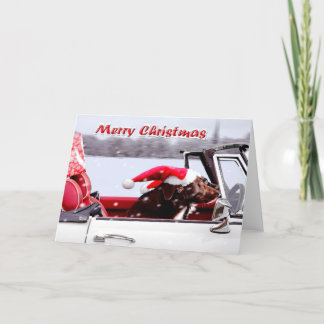 Santa tassar på en beskickning! helgkort