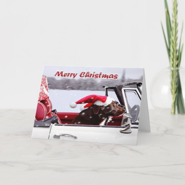 Santa tassar på en beskickning! helgkort (Framsida)