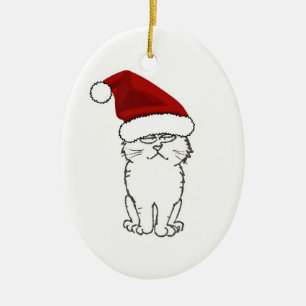 Santa tassprydnad julgransprydnad keramik
