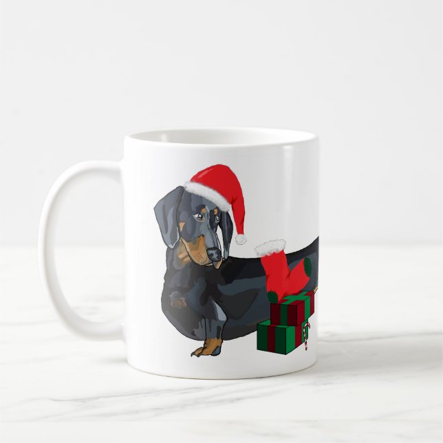 Santa tax på jul kaffemugg (Vänster)