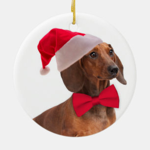 Santa taxprydnad julgransprydnad keramik