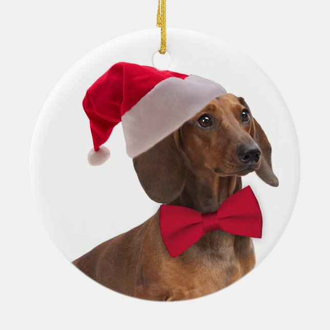 Santa taxprydnad julgransprydnad keramik (Baksidan)