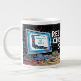 Santa Tech Support Jumbo Mugg