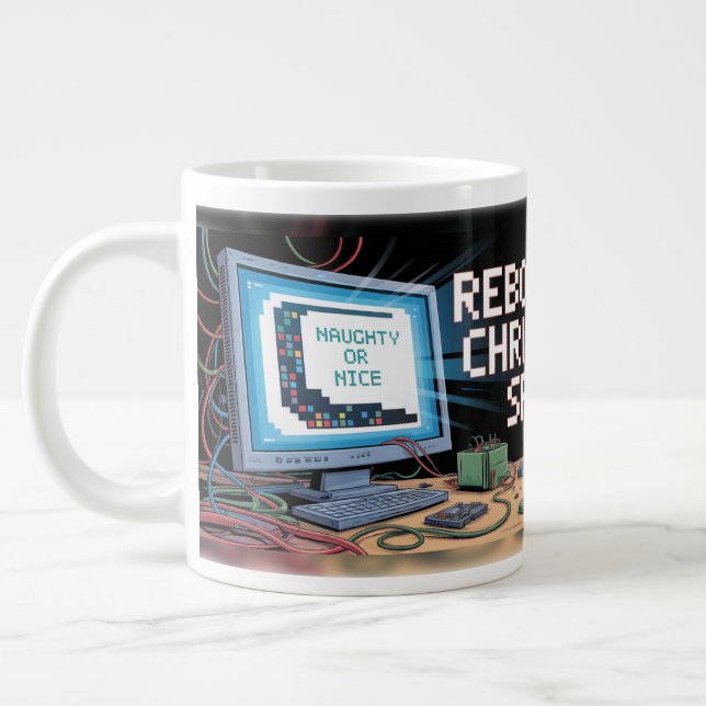 Santa Tech Support Jumbo Mugg (Vänster)