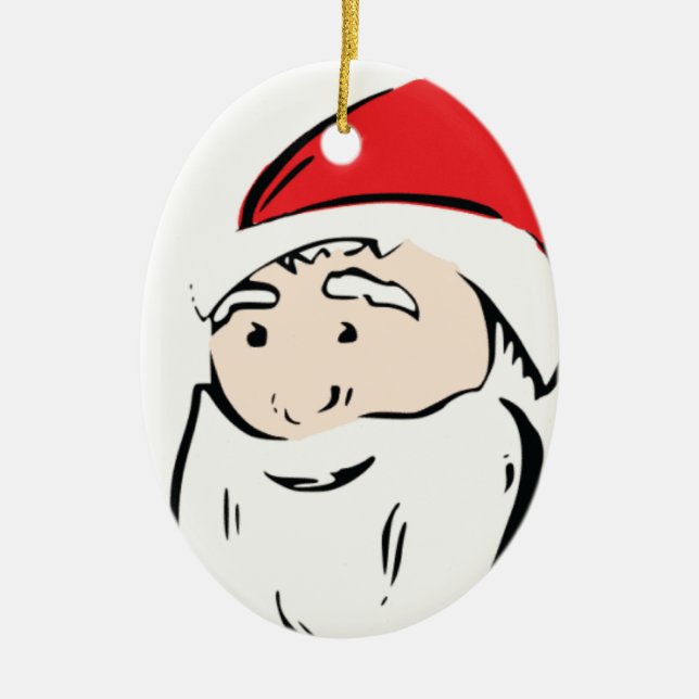 Santa Tecknad Ornament (Framsidan)