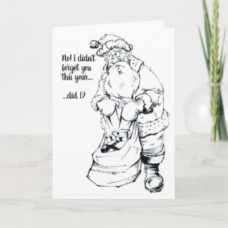 Santa tecknadkort helgkort