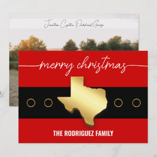 Santa Texas Bälte Buckle-jul Julkort
