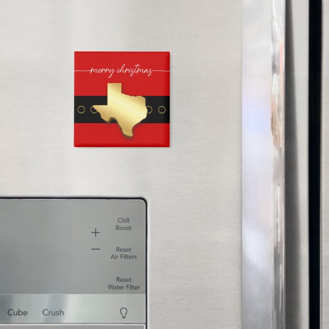 Santa Texas Bälte Buckle-jul Magnet (In Situ (Fridge))