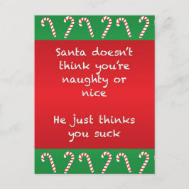 Santa Thinks You Suck-programmet - julvykort Helg Vykort
