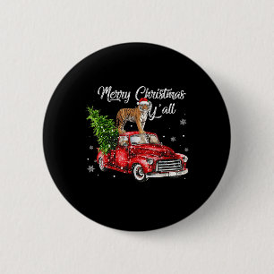 Santa Tiger Ride Red Lastbil Ugly Sweater jul Knapp