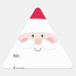 Santa Till Från Triangelformat Klistermärke