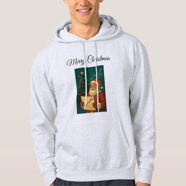 Santa Trader Christmas Hoodie (Framsida)