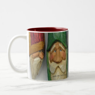 Santa träsniderier (nr. 0701) Två-Tonad mugg