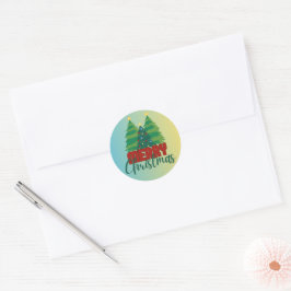 Santa & Tree Magic – Christmas Stickers & Invites Runt Klistermärke
