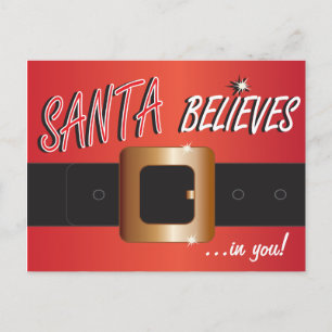 Santa Tro i dig Santa Kostym Helg Vykort