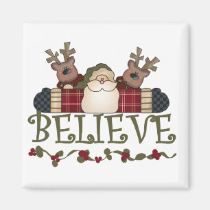 Santa Tro T-tröjor och presenter Magnet