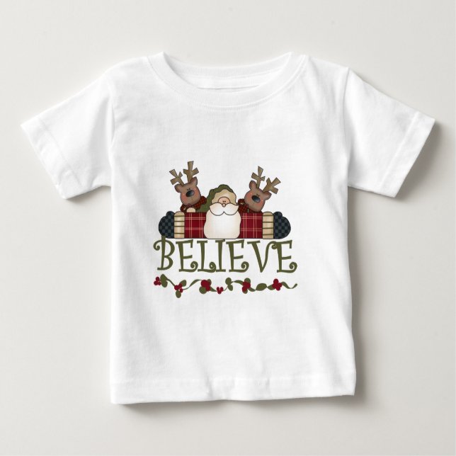 Santa Tro T-tröjor och presenter T-shirt (Framsida)