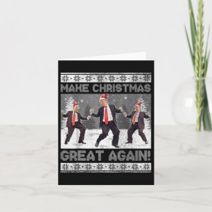 Santa Trump Dance Gör julen Underbar igen till Uga Kort